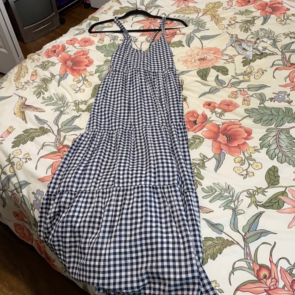 NWOT old navy gingham maxi dress